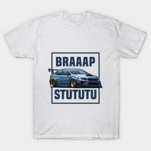 Subaru STI Car Art - Impreza WRX Stance Modified JDM Car T-Shirt